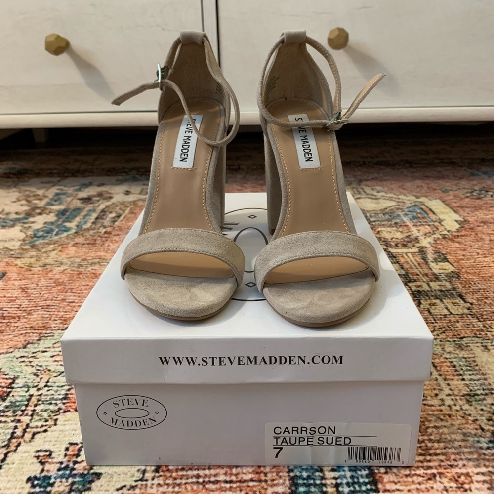 Steve Madden Carrson Heel - Taupe Suede